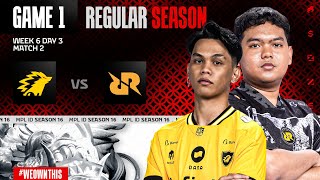 ONIC vs RRQ HOSHI | Regular Season Week 6 Day 3 | Game 1 | #MPLIDS16