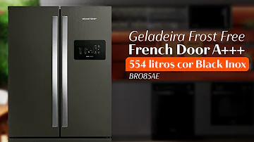 Review em vídeo: Comercial Brastemp - Geladeira Frost Free French Door A+++ 554 litros cor Black Inox - BRO85AE