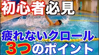 疲れないクロールを泳ぐ3つのポイント 水泳