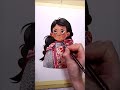 Watercolor Portrait "Peruvian Girl" work in progress painting by Iraville thumbnail