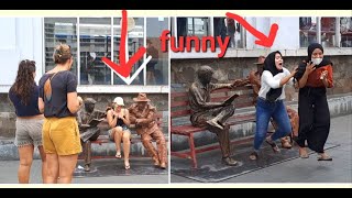 BEST PRANK, COWBOY PRANK, STATUE, JUST FOR LAUGHING, JAKARTA KOTA