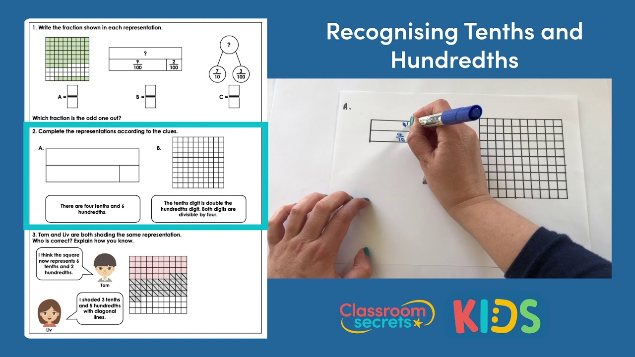 Year 4 Recognising Tenths and Hundredths Answer Video - YouTube
