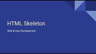 HTML skeleton