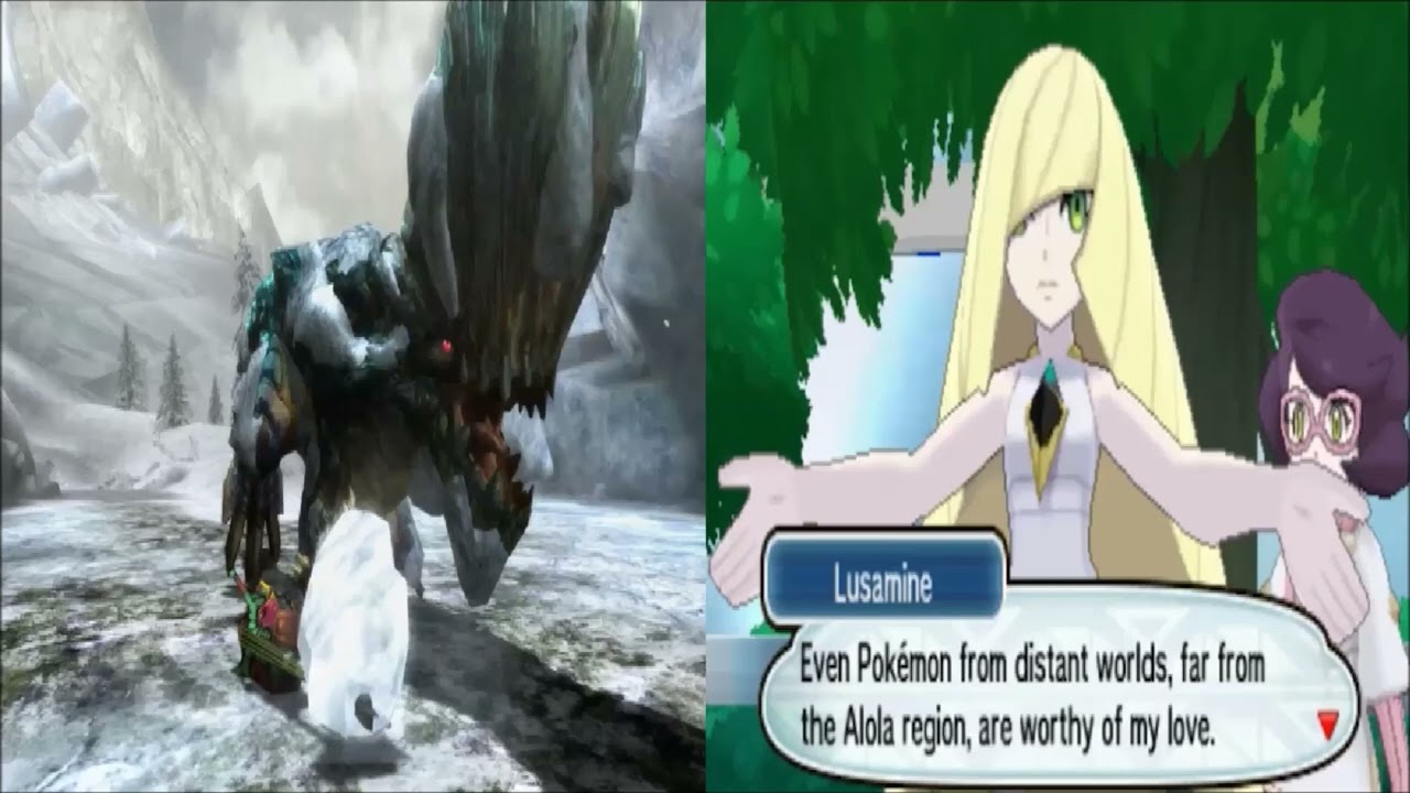 Lusamine S Tundra Battle Pokemon Sun And Moon Monster Hunter 3 Mashup Youtube