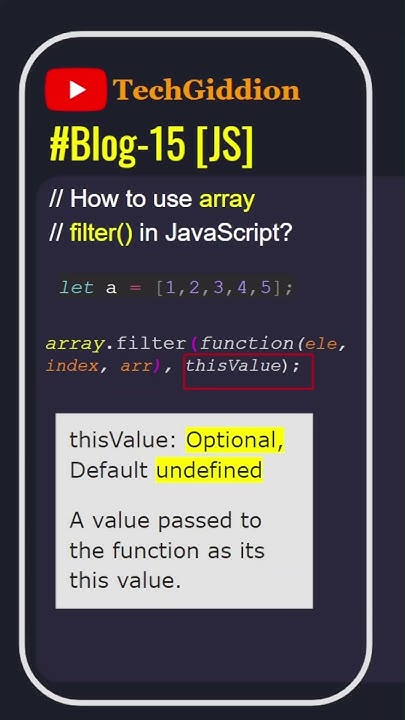 How to use array filter method in JavaScript. #filter # ...