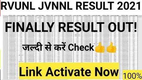 Rvunl junior accountant result 2021|jvvnl junior accountant result date 2021|rvunl,jvvnl result 2021