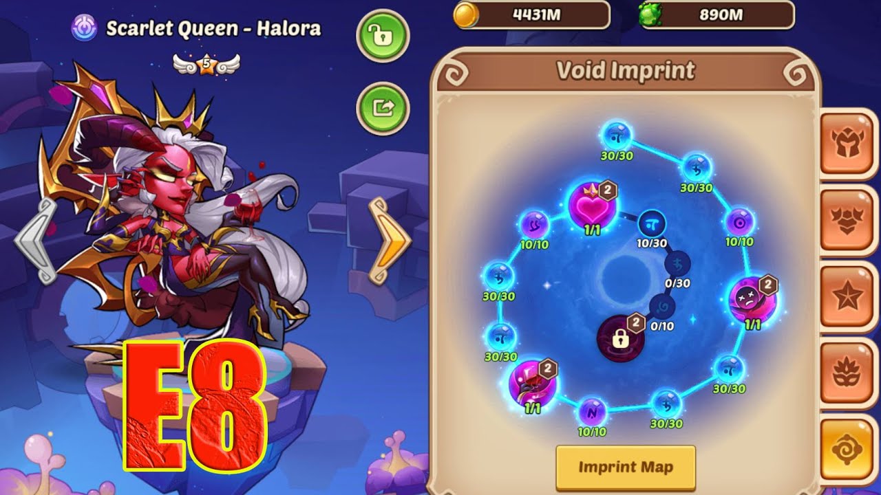 Idle Heroes Scarlet Queen Halora E8 Kim Cuong Game YouTube