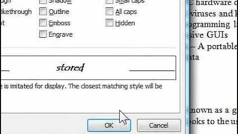 How to use the font dialog box