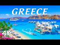 Greece 🇬🇷 4K Drone Footage | Santorini Views, Mykonos Beaches, Blue Waters & Aegean Paradise 🏝️