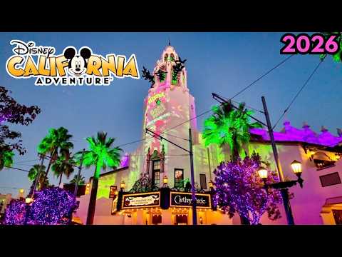 Golden Hour to Night in California Adventure 4K - Avengers Campus, Cars Land & Inside Out POV