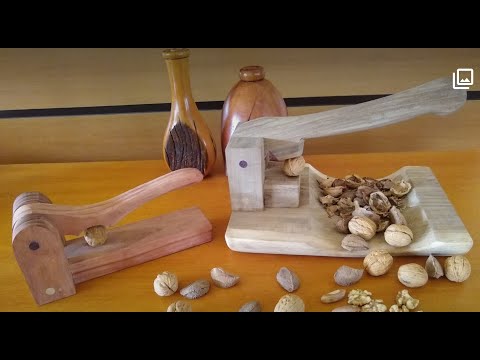 COMO FAZER UM QUEBRA NOZES DE MADEIRA! HOW TO MAKE A WOOD NUTS CRACKER!