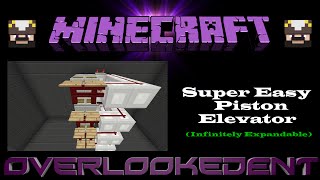 Super Easy Piston Elevator - Minecraft Xbox/Playstation - [Tutorial] @OverlookeDEnT