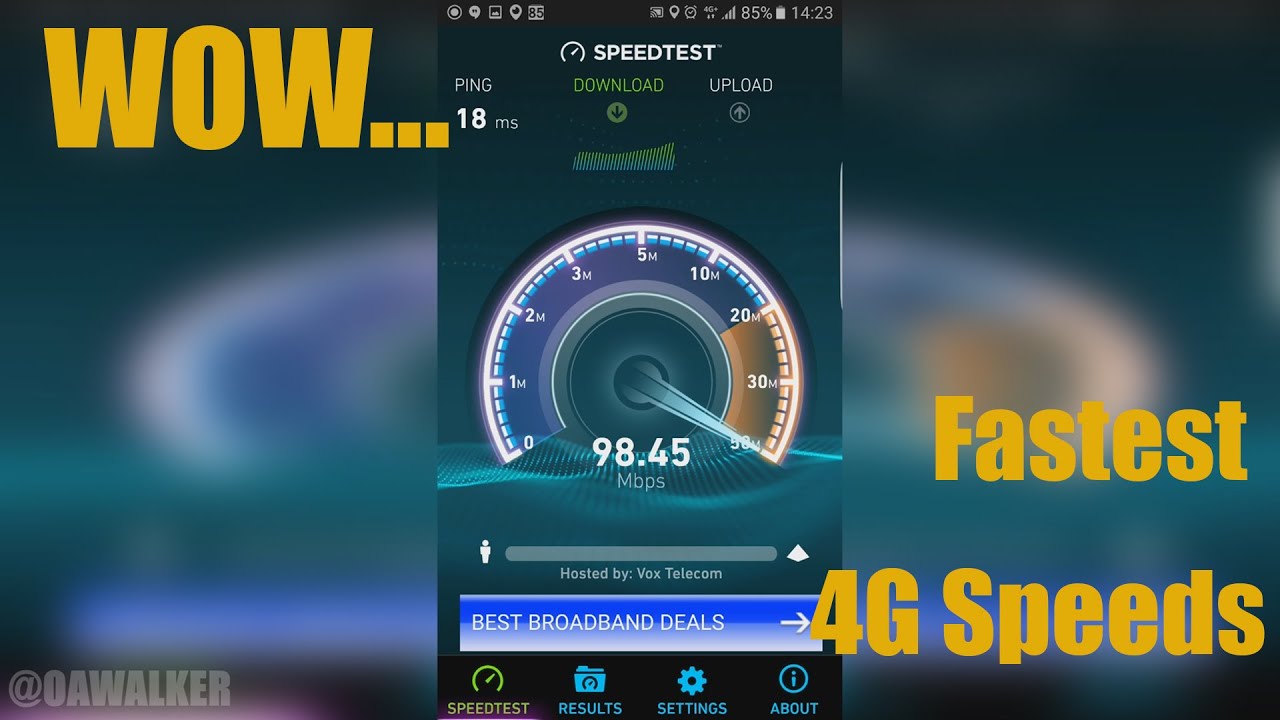 4G speed test On Samsung Galaxy S7 Edge - YouTube
