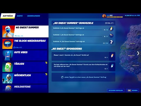 No Sweat Summer Bonusziele sind da Gratis Geschenke für alle in Fortnite