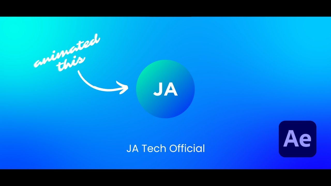 Simple Intro Animation Tutorial | Adobe After Effects by JA Tech ...