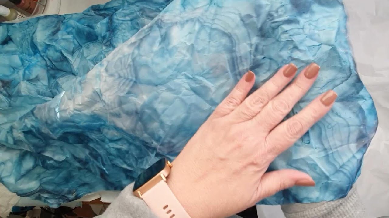 Alcohol Ink Collage & Mixed Media Paper