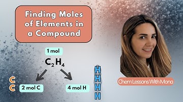 How to Calculate the Number of Moles of Each Element in a Compound