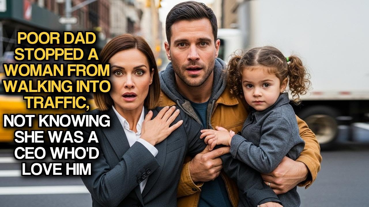 Poor Dad Stopped A Woman From Walking Into Traffic, Not Knowing She Was A CEO Who'd Love Him