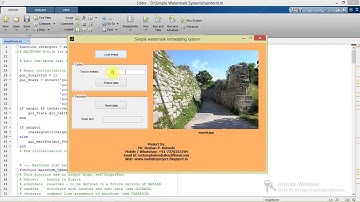 Simple Watermark Embedded Using  Matlab Project Code