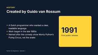 Full Python for Beginners #1 | Introduction, History & Why Learn Python Guide