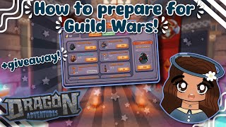 How to Prepare For GUILD WARS! * Giveaway!* (Dragon Adventures,Roblox!)