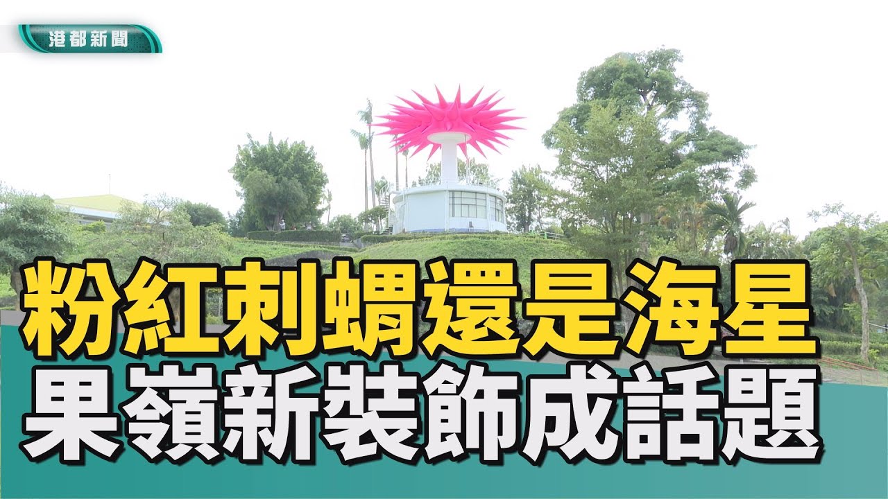 新地標｜粉色刺蝟？粉色海星？ 果嶺新裝飾引起話題