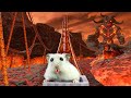 Hamster in lava roller coaster     