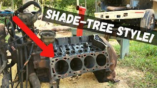 Rebuilding a BigBlock in the woods! $700 Auction Crane Engine with big problems!