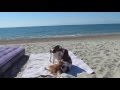 Milka&amp;Delisia (games on the beach)