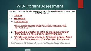 WFA Patient Assessment