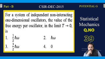 2015 DEC | CSIR-NET | Q.NO 39 | Part-B | POTENTIAL G