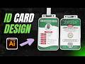 Modern Student ID Card in Illustrator Beginner Friendly | Illustrator CC | Modern ID Card