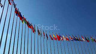 Waving national flags stock video - Flag Waving #2