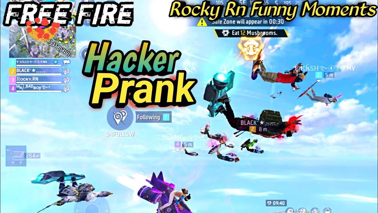 Free Fire Hacker Prank | Ajju bhi vs hacker prank | Rocky Rn - YouTube