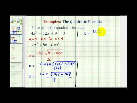 Ex: Quadratic Formula
