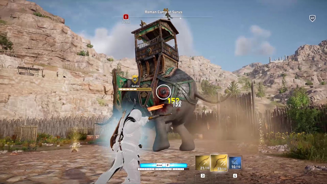 Assassins Creed Origins War Elephant Surus Youtube