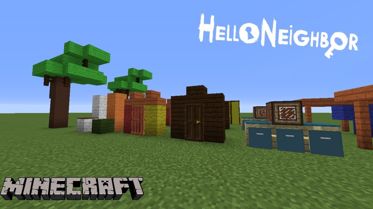 Hello Neighbor In Minecraft Furniture Designs By Devilninja - hello neighbor alpha 2 map roblox videojuegos