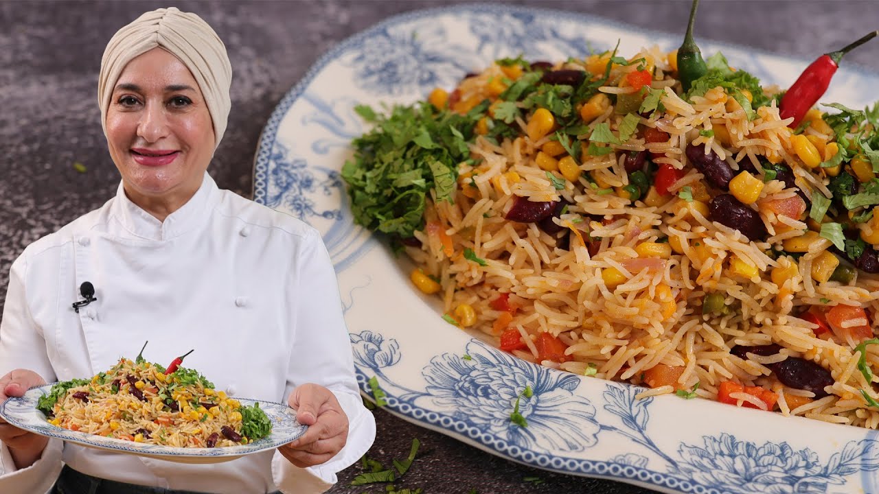 الأرز علي الطريقه المكسيكيه المميزه واللذيذه | منال العالم