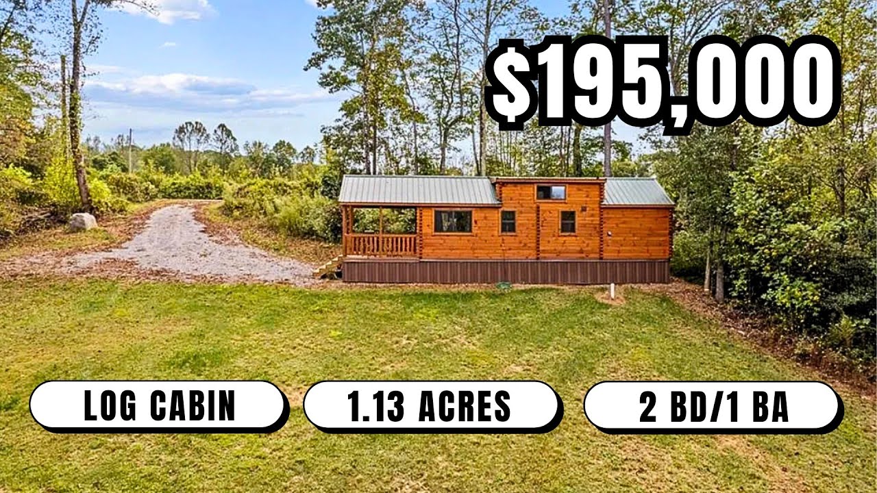 Furnished Tiny LOG Cabin in the North Carolina Mountains on 1 Acre