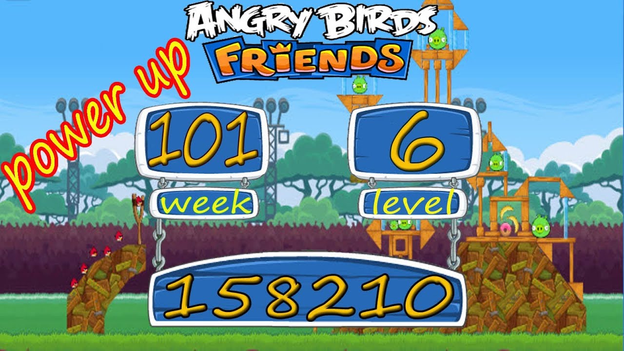 Angry Birds Friends Tournament Week 101 - Week 102 level 6 power up | April 21th 2014