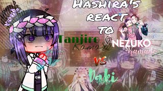 Hashira react to Tanjiro&Nezuko vs Daki(⚠️REPOST⚠️)