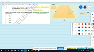 Dr. P Trapezoid Area, Pythagorean Theorem Math 3 NC EOC #27 DOK 2