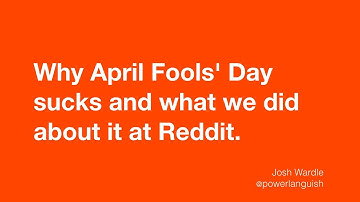 Why April Fools
