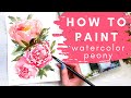 Peony Watercolor Painting Tutorial for Beginners