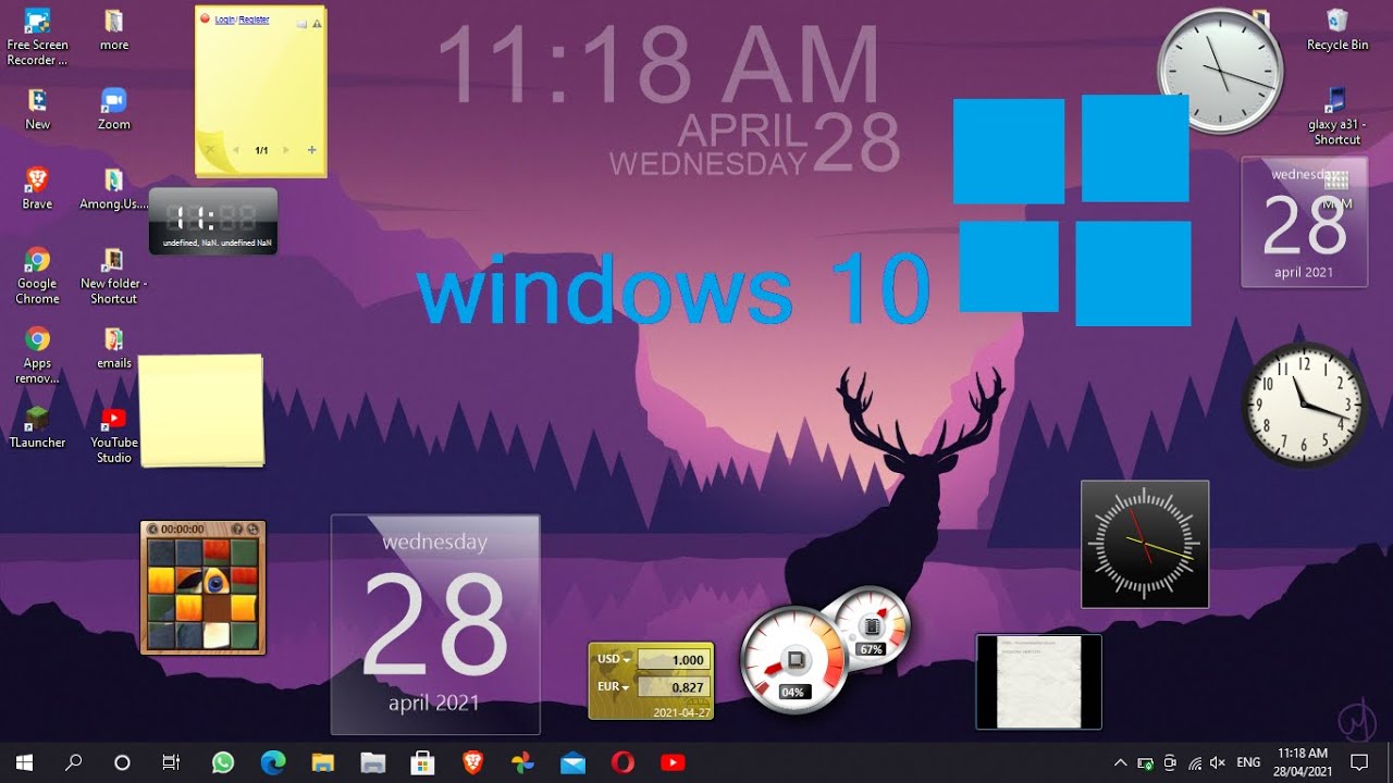 How to get windows 7 gadgets or widgets in windows 10.properly working