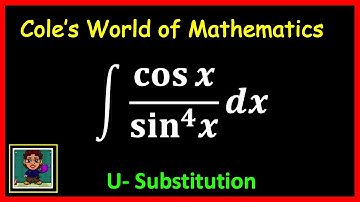Integral of cos x/sin^4(x) ❖ Calculus 1 ❖ u-Substitution