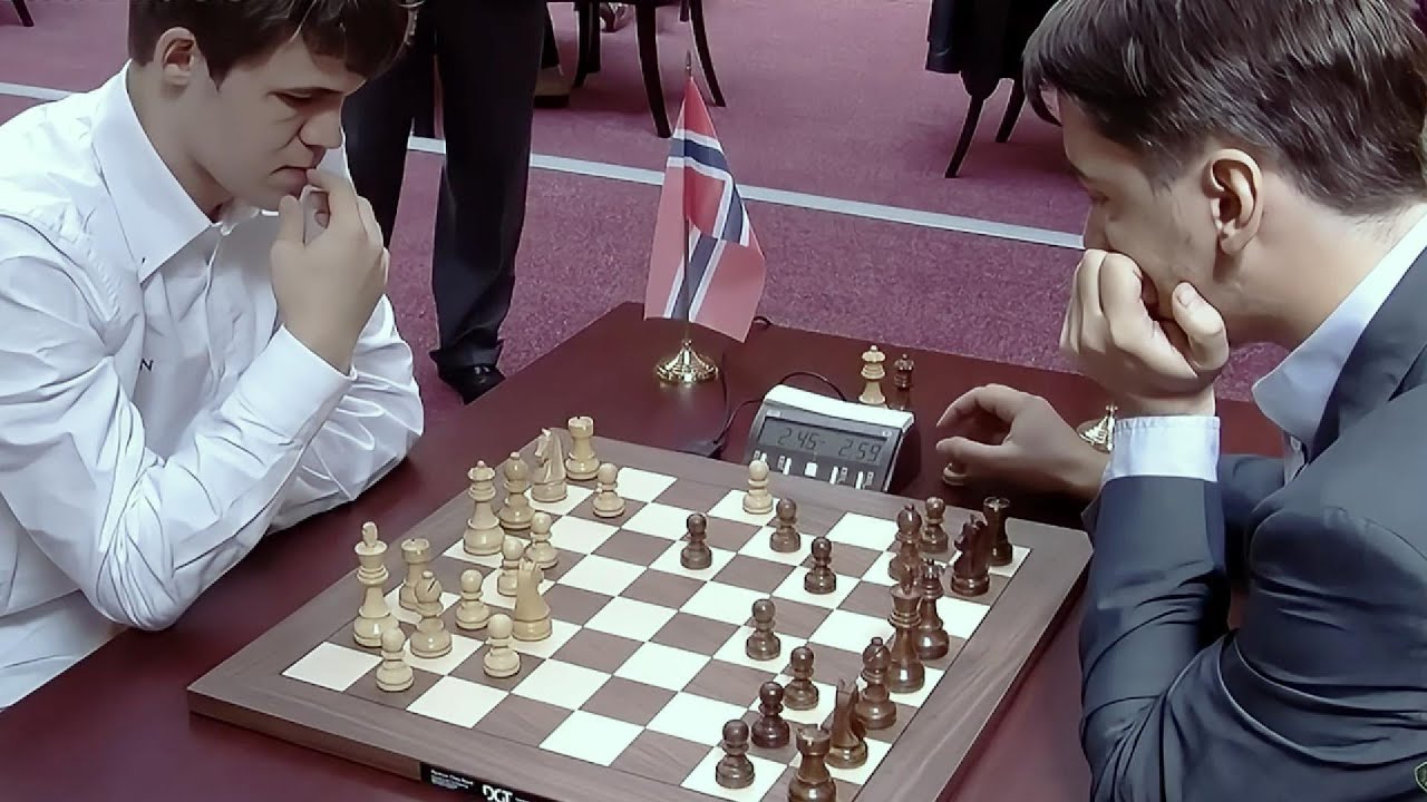 Magnus Carlsen vs. Alexander Morozevich / FIDE World Blitz Chess 2012 / Round 19  /  English Opening