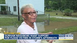 Durham neighbors want support for flood victim in storm's aftermath