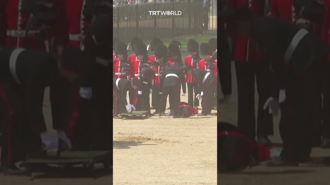 Royal guards collapse in heat at rehearsal