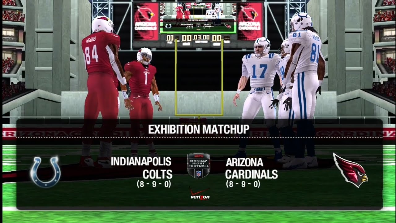 Мод Madden 12 для PSP [Составы/Команды 2025-2026] Colts против Cardinals